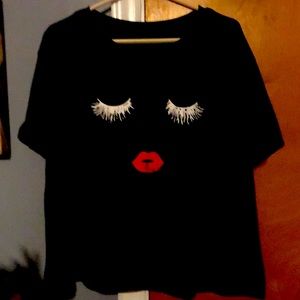 Zanzea Sassy Girl Face Tee. Cute!!!